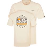 Rab - T-shirt en coton - Stance Mountain Peak Tee Ecru pour Homme en Coton - Taille L - Blanc Blanc L
