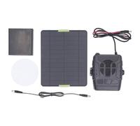 Rabagiste à énergie solaire 20W chauffage solaire portable pour poulailler avec protection contre la surchauffe pour animal de compagnie, serre, refuge pour animaux, ventilateur propulsé