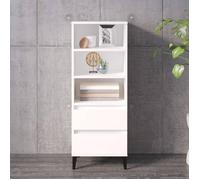 ""Rabais""Buffet haut - CLARENCE - Commode/Buffet de cuisine, Blanc 40x36x110 cm - Bois d'ingénierie NEU4370