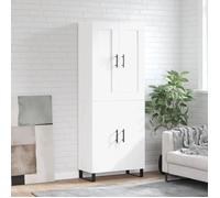 ""Rabais""Buffet haut - CLARENCE - Commode/Buffet de cuisine, Blanc 69,5x34x180 cm - Bois d'ingénierie NEU4571