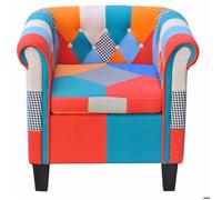 “Rabais""Chaise Canapé 1 place - JILLE'S - Fauteuil à Salon avec design de patchwork Tissu SOLO456160