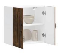 “Rabais""Meuble haut suspendue - VIDAXL - Armoire murale de cuisine Lucca chêne fumé - bois ingénierie Août21518