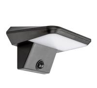 Rabalux 77005 Applique murale QESA en plastique noir LED 10 W IP44 4000 K L : 15,5 cm Largeur : 10 cm H : 7,5 cm avec capteur