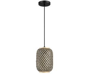 Rabalux Adalla lampe suspendue 1x40 W noir-rotin 72091