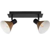 Rabalux Alvaro plafonnier 2x40 W noir-doré 3158