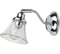 Lampe murale/Lumière de salle de bain Antoine Metal Chrom E14 1x Max 40W IP44 H: 13cm L: 11cm B: 21cm Dimmable