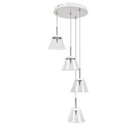 Rabalux Aviana lampe suspendue 4x6 W blanc-laiton-transparent 5032