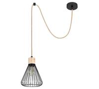 Rabalux Farfalle lampe suspendue 1x40 W noir-bois 3148