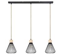 Rabalux Farfalle lampe suspendue 3x40 W noir-bois 3149