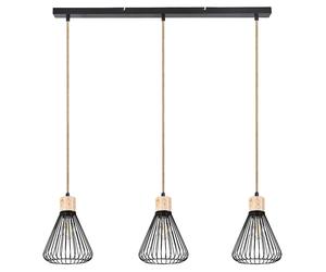 Rabalux Farfalle lampe suspendue 3x40 W noir-bois 3149