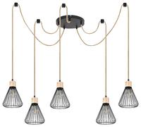 Rabalux Farfalle lampe suspendue 5x40 W noir-bois 3150