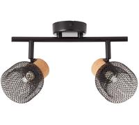 Rabalux Grendel plafonnier 2x40 W noir-bois 3128