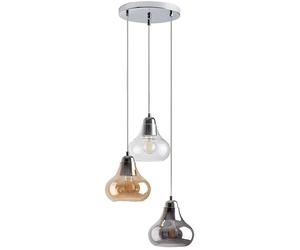 Rabalux Jezabel lampe suspendue 3x60 W chrome-fumé 7977