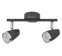 Rabalux Karen plafonnier 2x4 W noir-chrome 6513