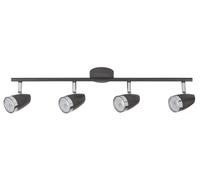 Rabalux Karen plafonnier 4x4 W noir-chrome 6515