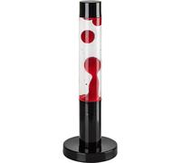 Rabalux Lavastic Ampoule LED 25W - Lampe Atmosphère Cire Rouge et Lumière Blanche Chaude, Design Moderne, Pied en Métal et Abat-jour en Verre, Lampe de Table pour Salon, Chambre, Chambre Enfants, Noir