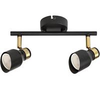 Rabalux Lilou plafonnier 2x25 W noir-doré 73048