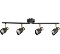 Rabalux Lilou plafonnier 4x25 W noir-doré 73050