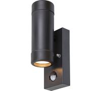 Rabalux Luminaire de façade noir avec détecteur de mouvement Medina pour ampoule 2x GU10 8835