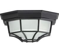 Plafonnier extérieur Rabalux IP43 noir métal verre E27 100W Milano 8346