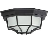 Plafonnier extérieur Rabalux IP43 noir métal verre E27 100W Milano 8346