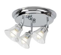 Rabalux plafonnier, salle de bain, IP44, 3 prises E14, max 40W, chrome, Antoine