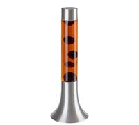 Rabalux Poppilol - Lampe à lave LED 25W, effet décoratif orange/violet, métal argenté, lumière blanc chaud 3000K, 37,5 cm, design moderne pour salon ou chambre