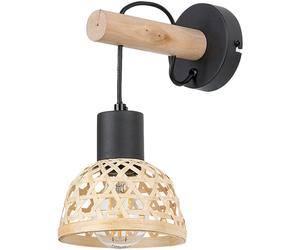 Rabalux Rattan applique murale 1x15 W noir-bois 71025