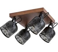 Rabalux Rotem plafonnier 4x40 W noir-bois 3299