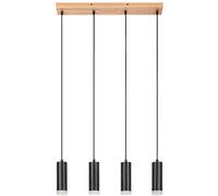 Rabalux Toras lampe suspendue 4x5 W noir-bois 72124