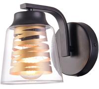 Rabalux Zenaida applique murale 1x60 W noir-transparent-doré 3542