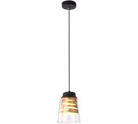 Rabalux Zenaida lampe suspendue 1x60 W noir-transparent-doré 3543