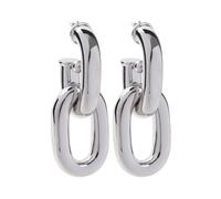 Rabanne - Boucles d`Oreilles Argentées Double XL - Femme - Accessoires - Gris - Taille: ONE Size