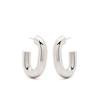 Rabanne - Boucles d`oreilles créoles argentées - Femme - Accessoires - Gris - Taille: ONE Size