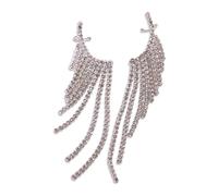 Rabanne - Boucles d'oreilles à franges en cristal - Femme - Accessoires - Gris - Taille: ONE Size