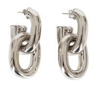 Rabanne - Boucles d'oreilles Double Lien Argent - Femme - Accessoires - Gris - Taille: ONE Size
