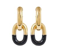 Rabanne - XL Link Earrings - Femme - Accessoires - Noir - Taille: ONE Size