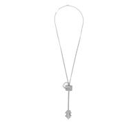 Rabanne - Collier avec pendentif anneau et emme - Accessoires - Gris - Taille: ONE Size