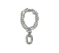 Rabanne - Collier Lien Cristal - Femme - Accessoires - Gris - Taille: ONE Size