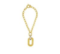 Rabanne - Collier XL à maillons avec pendentif - Femme - Accessoires - Jaune - Taille: ONE Size