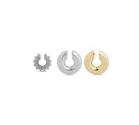 Rabanne - Ensemble de Manchettes d'Oreille Punk Argent/Or/Strass - Femme - Accessoires - Multicolore - Taille: ONE Size