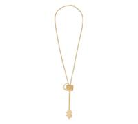 Rabanne, Femme, Accessoires, Jaune, Taille: ONE Size Pendentif n Or Charme Carré Collier