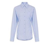 Rabanne, Femme, Blouses et Chemises, Bleu, Taille: 36 FR Chemise Rayée en Popeline de Coton