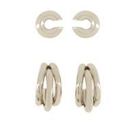 Rabanne - Hoops and Punk Ear Cuffs Set - Femme - Accessoires - Gris - Taille: ONE Size