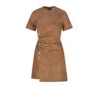 Rabanne - Robe Mini Camel en Daim Drapé - Femme - Robes - Brun - Taille: 38 FR