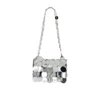 Rabanne, Femme, Sacs, Gris, Taille: ONE Size Sac Nano Argent avec Bandoulière