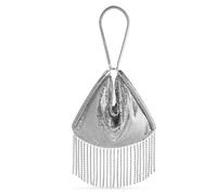 Rabanne - Sac Pixel Chainmail Argent avec Franges en Strass - Femme - Sacs - Gris - Taille: ONE Size