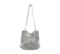 Rabanne, Femme, Sacs, Gris, Taille: ONE Size Sac Disques Argentés Iconique 1969