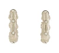 Rabanne - XL Link Rhinestone Earrings - Femme - Accessoires - Gris - Taille: ONE Size