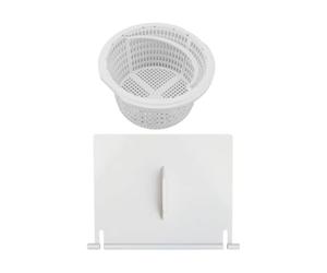 Rabat de remplacement pour écumoire de, porte de déversoir rectangulaire blanche avec 4, 594 pouces de hauteur, 0, 75 pouce d ' épaisseur latérale et broches de charnière pour l ' entretien du rabat